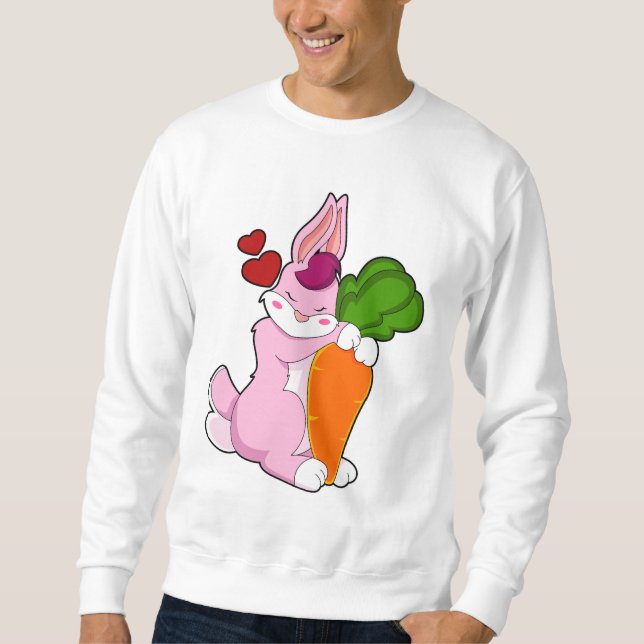 Rabbit with Carrot and Heart Sweatshirt (Front)