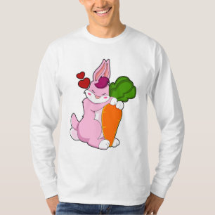 Rabbit with Carrot and Heart T-Shirt