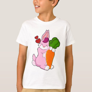 Rabbit with Carrot and Heart T-Shirt