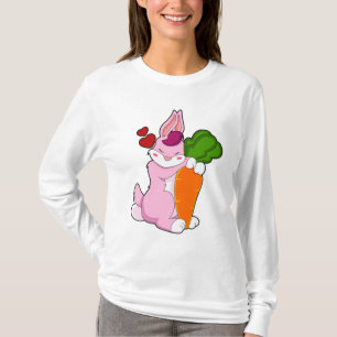Rabbit with Carrot and Heart T-Shirt