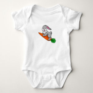 Rabbit with Carrot Baby Bodysuit