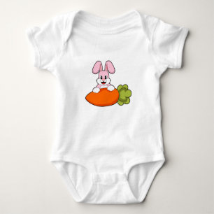 Rabbit with Carrot Baby Bodysuit