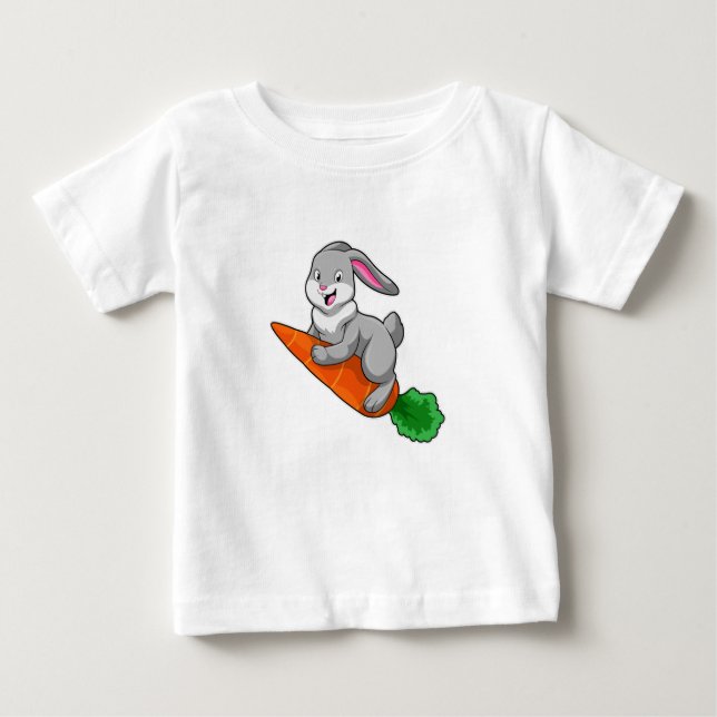 Rabbit with Carrot Baby T-Shirt (Front)