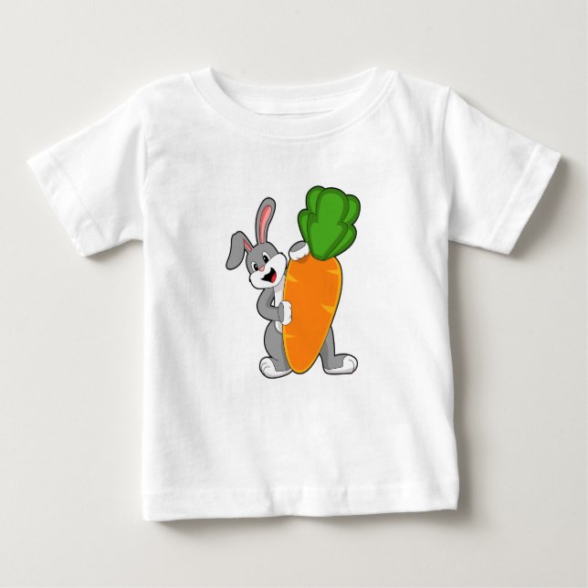Rabbit with Carrot Baby T-Shirt (Front)