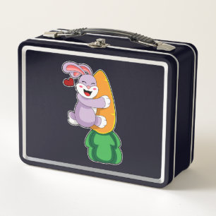 Rabbit with Carrot Metal Lunch Box