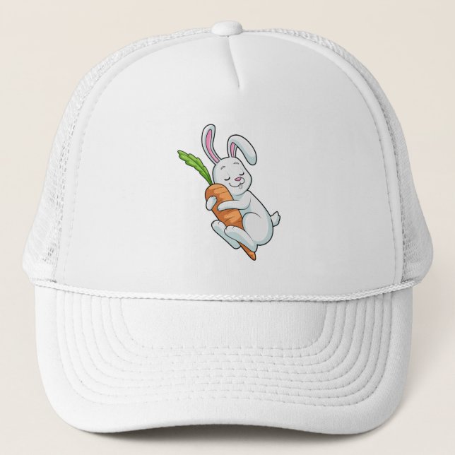 Rabbit with Carrot Trucker Hat (Front)