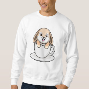 Rabbit with Coffee Cup Sweatshirt