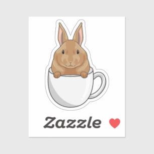 Rabbit with Cup of Coffee