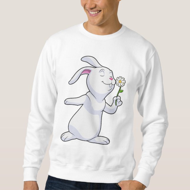 Rabbit with Daisy Sweatshirt (Front)
