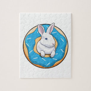 Rabbit with Doughnut Jigsaw Puzzle