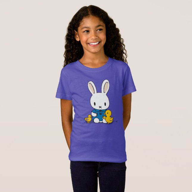 Rabbit with ducklings Cute Animals T-Shirt (Front Full)