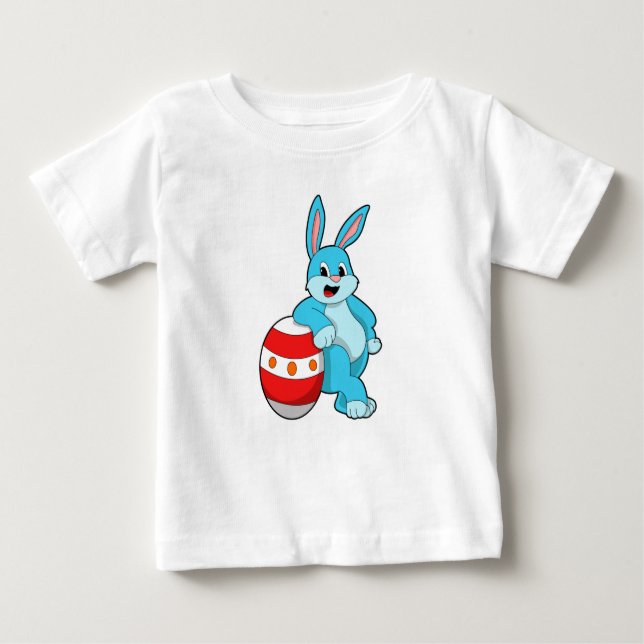 Rabbit with Easter egg Baby T-Shirt (Front)