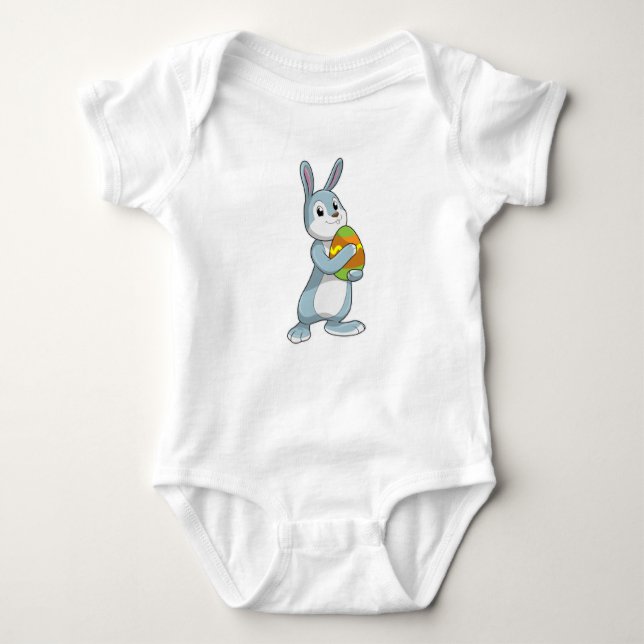 Rabbit with Egg Baby Bodysuit (Front)