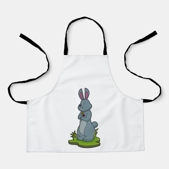 Rabbit with Flowers Apron (Front)