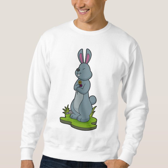Rabbit with Flowers Sweatshirt (Front)