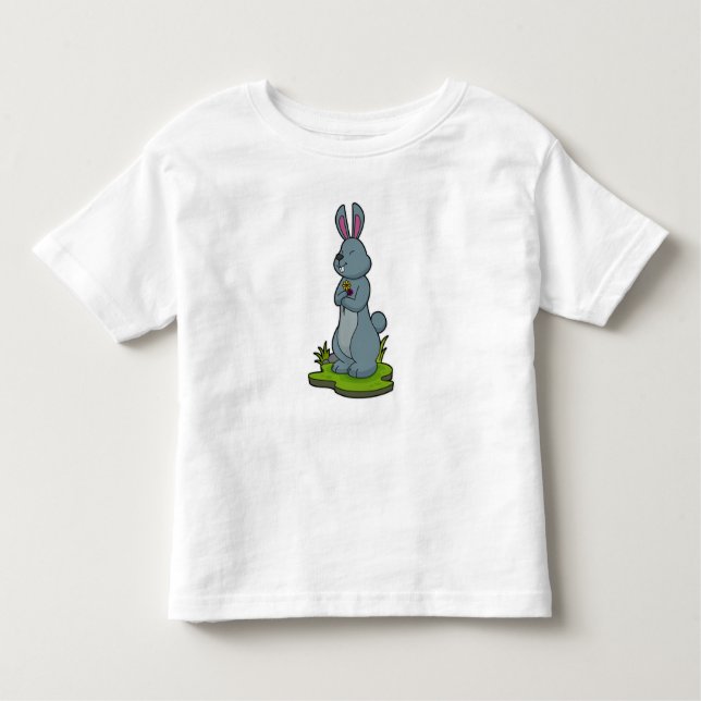 Rabbit with Flowers Toddler T-Shirt (Front)