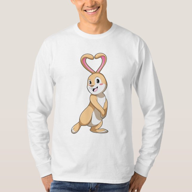 Rabbit with Heart T-Shirt (Front)