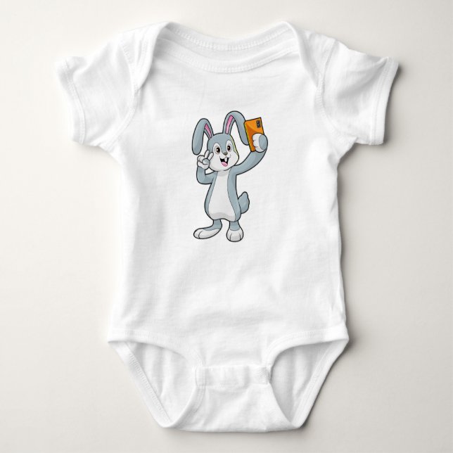 Rabbit with Mobile Baby Bodysuit (Front)
