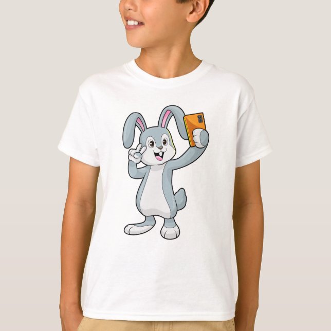 Rabbit with Mobile T-Shirt (Front)