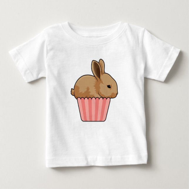 Rabbit with Muffin Baby T-Shirt (Front)