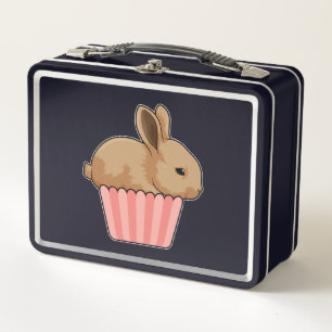 Rabbit with Muffin Metal Lunch Box