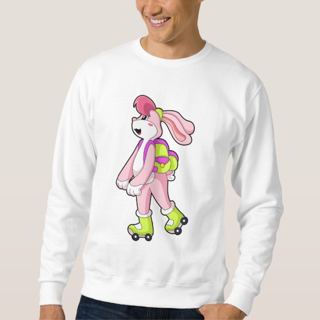 Rabbit with Roller skates Sweatshirt (Front)