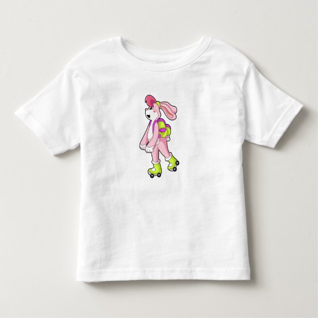 Rabbit with Roller skates Toddler T-Shirt (Front)