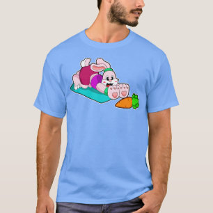 Rabbit with rot at Yoga on Yoga mat T-Shirt