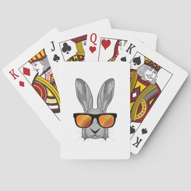 Rabbit with Sunglasses Playing Cards (Back)