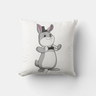 Rabbit with Top hat & Bow tie Cushion
