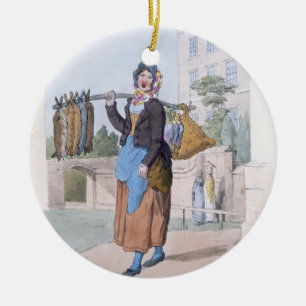 Rabbit Woman, from 'Costume of Great Britain', pub Ceramic Tree Decoration