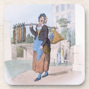 Rabbit Woman, from 'Costume of Great Britain', pub Coaster
