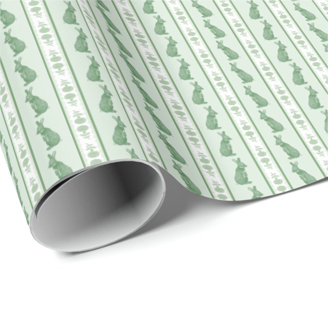 Rabbits and Hydrangeas Wrapping Paper (Roll Corner)