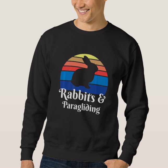 Rabbits And Paragliding Premium Sweatshirt (Front)