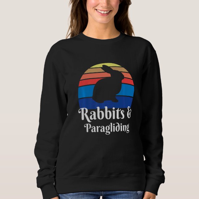 Rabbits And Paragliding Premium Sweatshirt (Front)