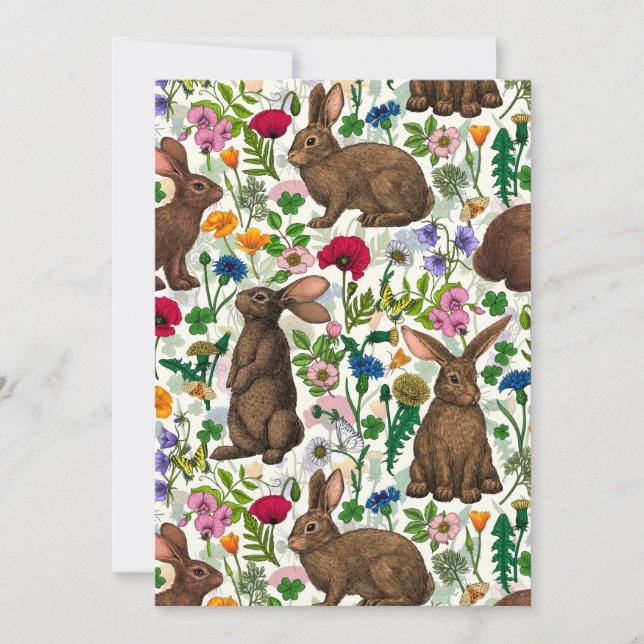 Rabbits and wildflowers (Front)