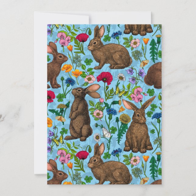Rabbits and wildflowers (Front)