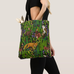 Rabbits and woodland flora 3 Crossbody Bag