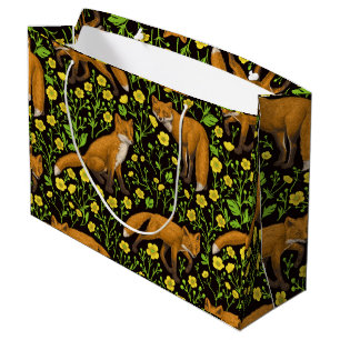 Rabbits and woodland flora Large Gift Bag