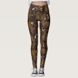 Rabbits and woodland flora Leggings<br><div class="desc">Hand-drawn rabbits and woodland flora ferns mushrooms and beriies and bugs</div>
