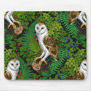 Rabbits and woodland flora Mouse Pad