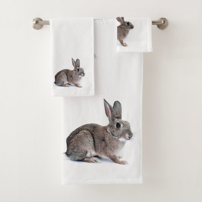 Rabbits Bathroom Towel Set (Insitu)