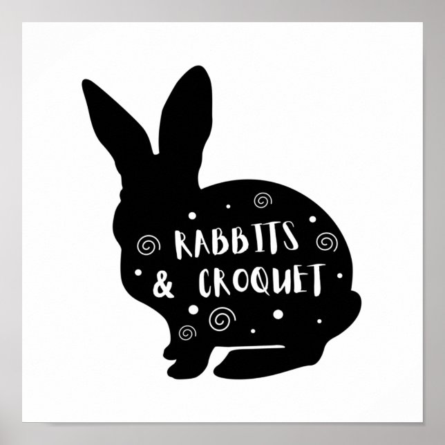 Rabbits & Croquet Poster (Front)