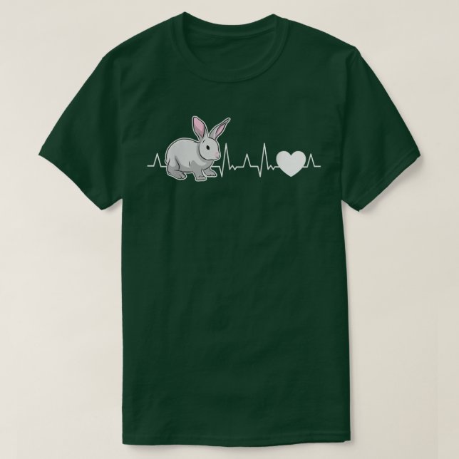 Rabbits Heartbeat Rabbit T-Shirt (Design Front)