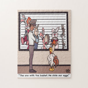 Rabbits In A Lineup Jigsaw Puzzle