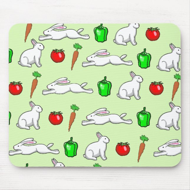Rabbits in the Vegetable Garden Mouse Pad (Front)