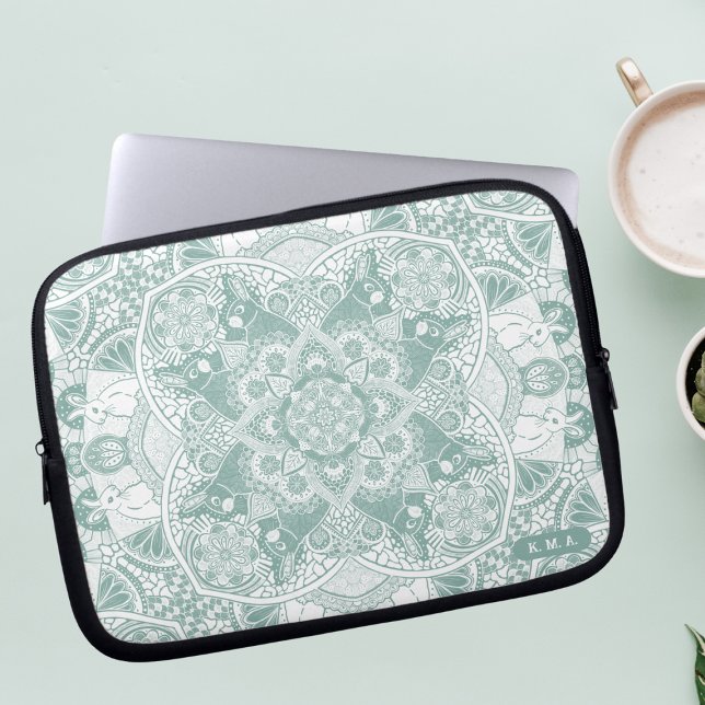 Rabbits Mandala Laptop Sleeve (Creator Uploaded)