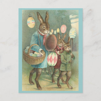 Rabbits Night Out Postcard