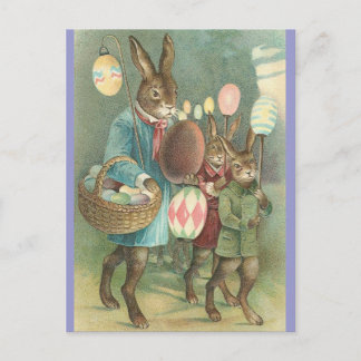 Rabbits Night Out Postcard