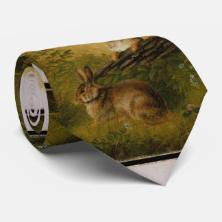 Rabbits on a Log Necktie
